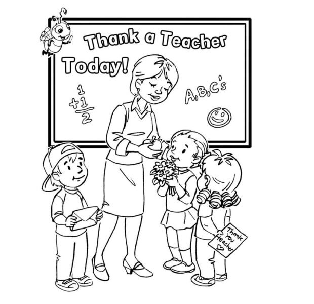 Hình vẽ chưa tô màu trường mầm non cho bé tập tô (6)