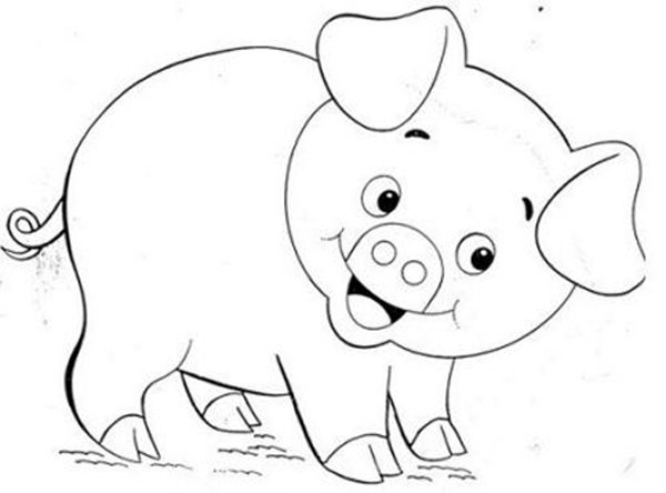 hinh-ve-den-trang-con-heo-cho-be-to-mau-3 Hình vẽ đen trắng con heo cho bé tô màu (3)