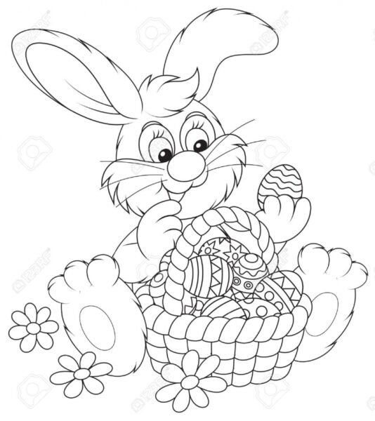 hinh-ve-den-trang-con-tho-de-thuong-cho-be-to-mau-2-534x600-1 Easter Bunny Coloring Pages for Preschoolers 73610