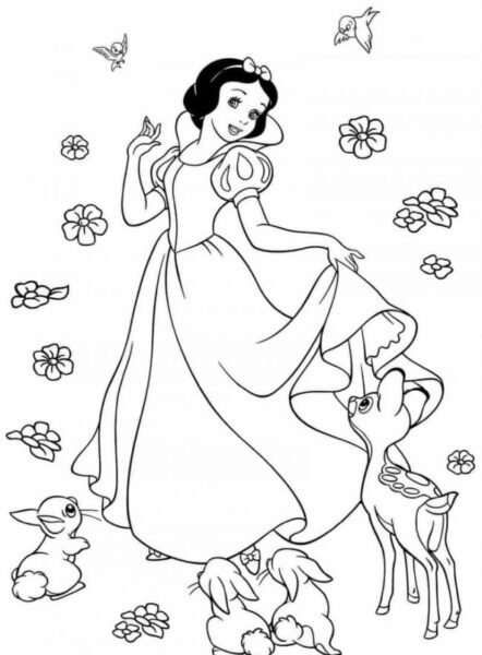 hinh-ve-den-trang-cong-chua-bach-tuyet-de-thuong-cho-be-tap-to-2-442x600-1 Hình vẽ đen trắng công chúa Bạch Tuyết dễ thương cho bé tập tô (2)
