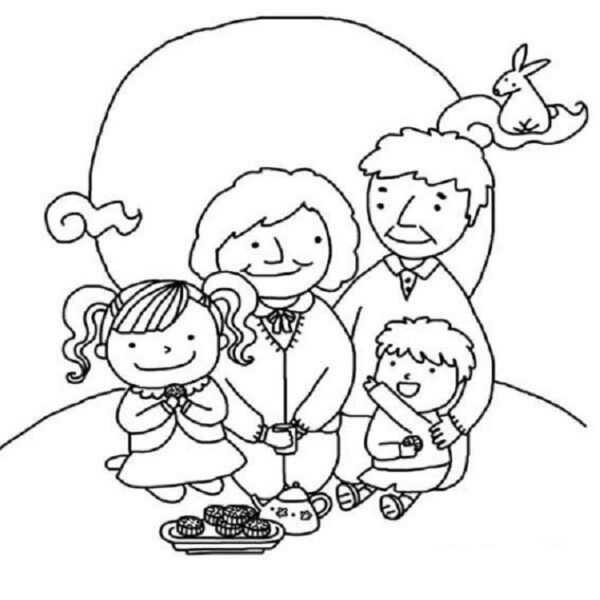 Hình vẽ đen trắng ngày tết cho bé tô màu (1)