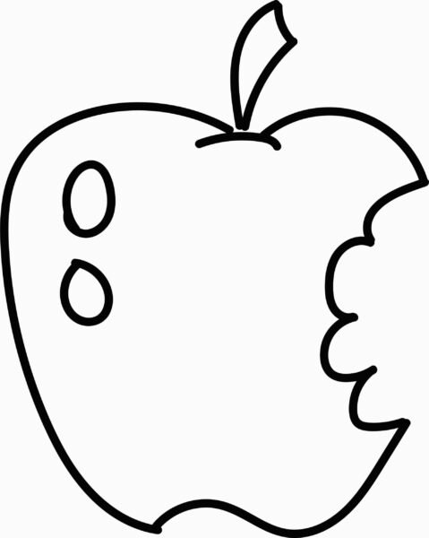 hinh-ve-den-trang-qua-tao-cho-be-to-mau-4-479x600-1 Fresh Easy Fruit Coloring Pages Design for Apple Coloring Pages