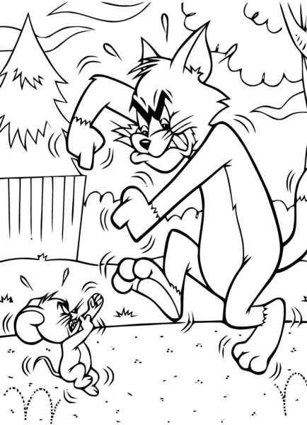 hinh-ve-den-trang-tom-and-jerry-cho-be-to-mau-1-434x600-1 Hình vẽ đen trắng Tom and Jerry cho bé tô màu (1)