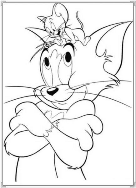 hinh-ve-den-trang-tom-and-jerry-cho-be-to-mau-1-435x600-1 Hình vẽ đen trắng Tom and Jerry cho bé tô màu (1)