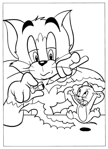 hinh-ve-den-trang-tom-and-jerry-cho-be-to-mau-3-436x600-1 Hình vẽ đen trắng Tom and Jerry cho bé tô màu (3)