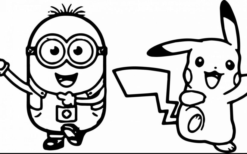 hinh-ve-minion-cho-be-tap-to-5-820x513-1 bob minion coloring sheet Fresh bob and minions coloring page mi