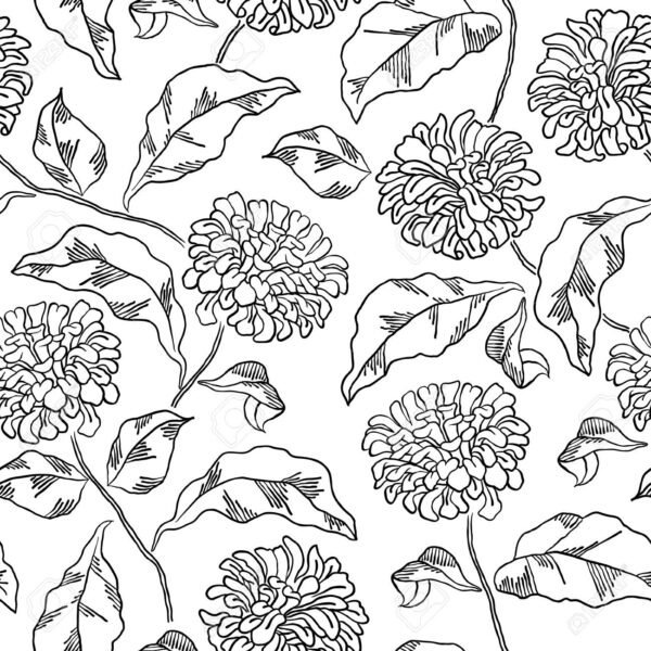 hinh-ve-tap-to-hoa-cuc-4-600x600-1 Pattern with abstract flowers. Coloring book page