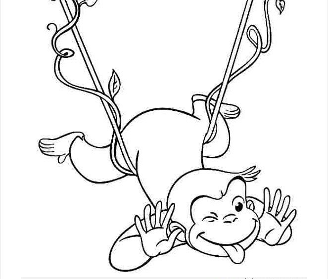 Những tranh tô màu con khỉ đẹp nhất cho bé tập tô (7)