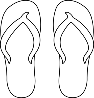 Tải tranh tô màu đôi dép cho bé (3)