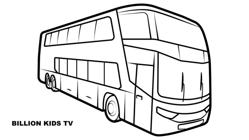 Tải tranh tô màu xe bus cho bé (4)