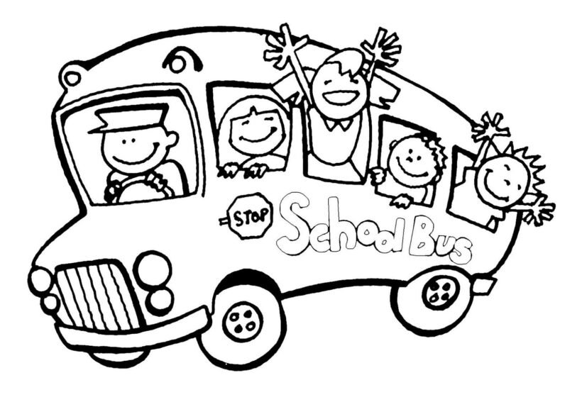 Tải tranh tô màu xe bus cho bé (5)