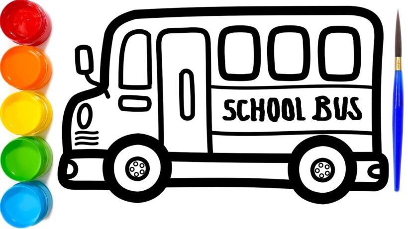 Tải tranh tô màu xe bus cho bé (6)