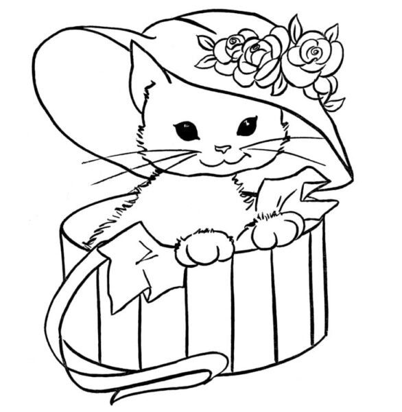 to-mau-con-meo-cute-586x600-1 Tô màu con mèo cute