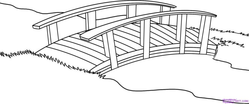 tranh-to-mau-cau-truot-cho-be-hoc-tap-to-4-820x345-1 Drawing Of A Bridge Over Water Bridge Clip Art Wijirejo - Clipartbarn