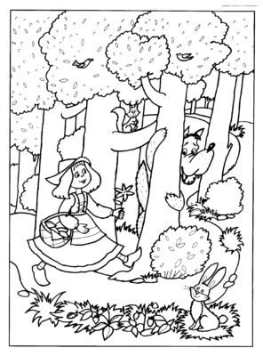 lab rats coloring pages Awesome Little Red Riding Hood Colouring Pages 6142