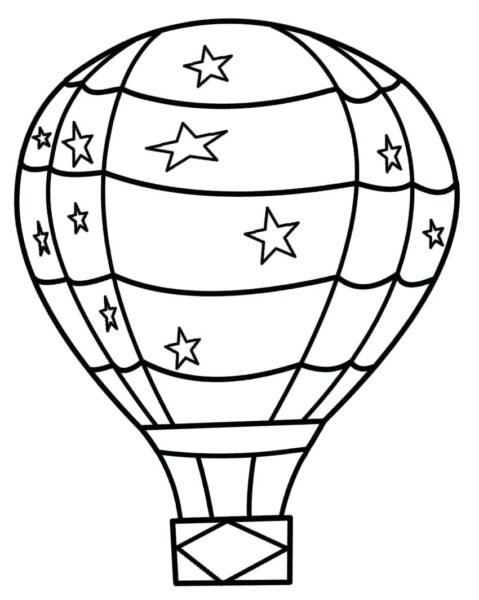 Tranh tô màu khinh khí cầu đẹp nhất cho bé tập tô (38)