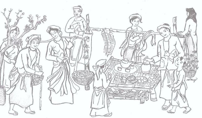 Tranh tô màu ngày tết nguyên đán cho bé