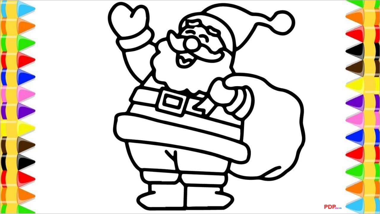 tranh to mau ong gia noel dep nhat