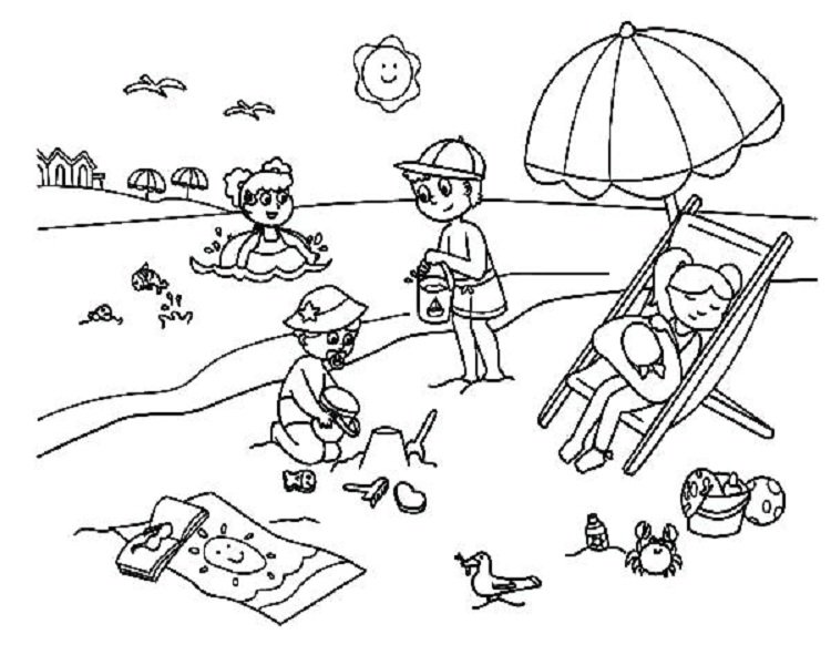 Tranh tô màu phong cảnh đẹp nhất cho bé tập tô (38)