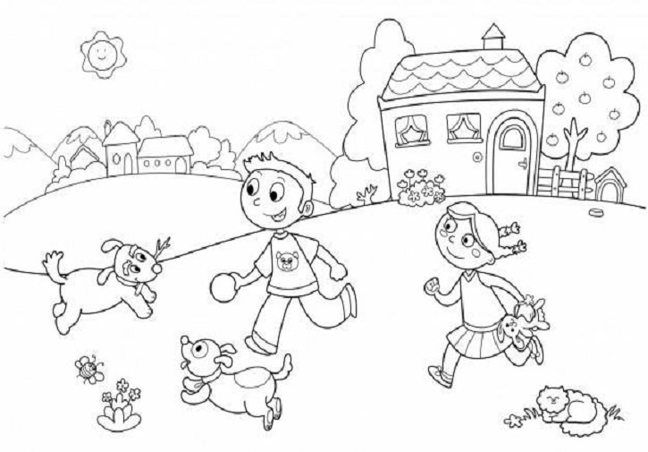 Tranh tô màu phong cảnh đẹp nhất cho bé tập tô (39)