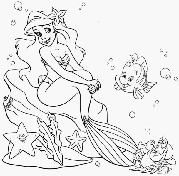 Little Mermaid Coloring Pages The Little Mermaid Coloring Pages Free Coloring Pages For Kids