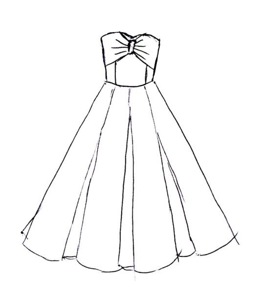 Dress Drawing For Kids and Simple Dress Drawing Easy Dress Drawing At Getdrawings | Free For