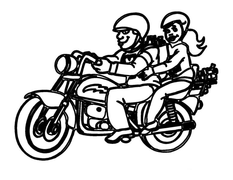 Tranh tô màu xe máy đẹp nhất cho bé tập tô (23)