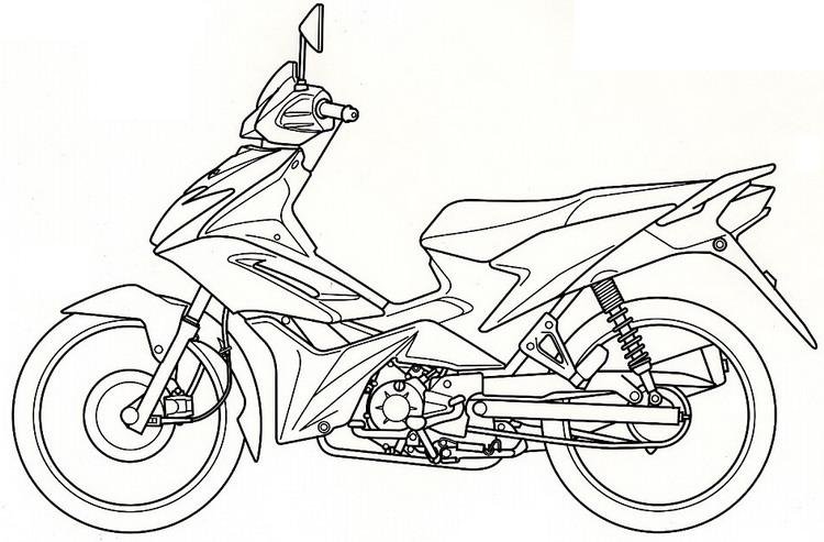 Tranh tô màu xe máy đẹp nhất cho bé tập tô (38)