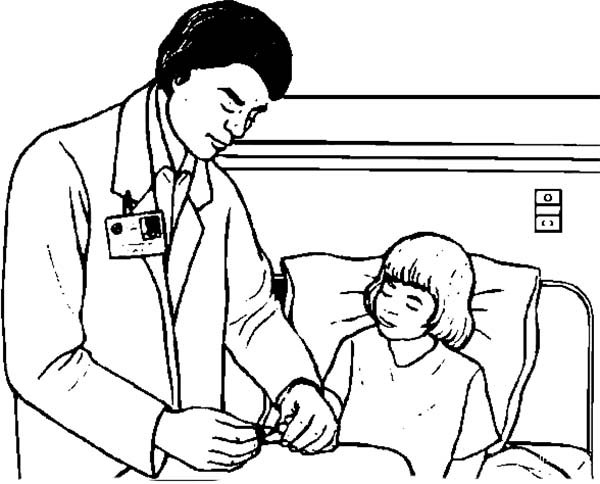 tranh-ve-bac-si-kham-benh Tranh vẽ bác sĩ khám bệnh
