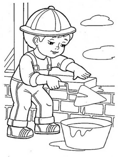 Tranh vẽ chưa tô màu chủ đề nghề nghiệp cho bé tập tô (8)
