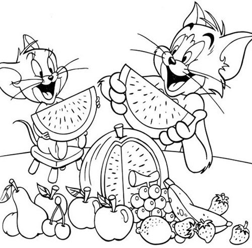tranh-ve-chua-to-mau-tom-and-jerry-de-thuong-nhat-cho-be-tap-to-3 Tranh vẽ chưa tô màu Tom and Jerry dễ thương nhất cho bé tập tô (3)