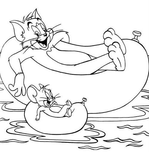 tranh-ve-chua-to-mau-tom-and-jerry-de-thuong-nhat-cho-be-tap-to-4 Tranh vẽ chưa tô màu Tom and Jerry dễ thương nhất cho bé tập tô (4)