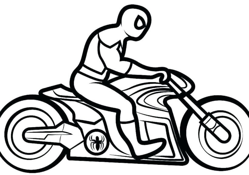 Tranh vẽ chưa tô màu xe máy đẹp nhất cho bé tập tô (6)