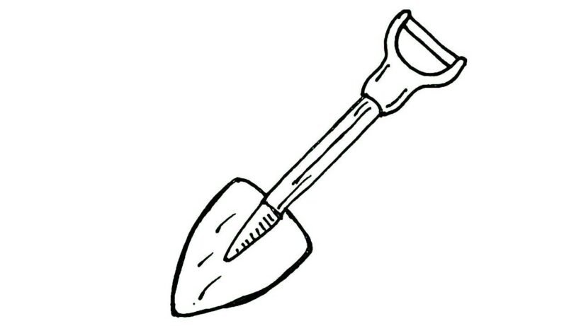 Tranh vẽ đen trắng dụng cụ nghề nông cho bé tô màu (6)