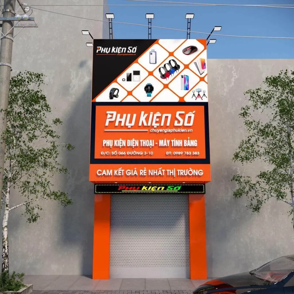 Mẫu thiết kế bảng hiệu, biển quảng cáo Phụ Kiện Số