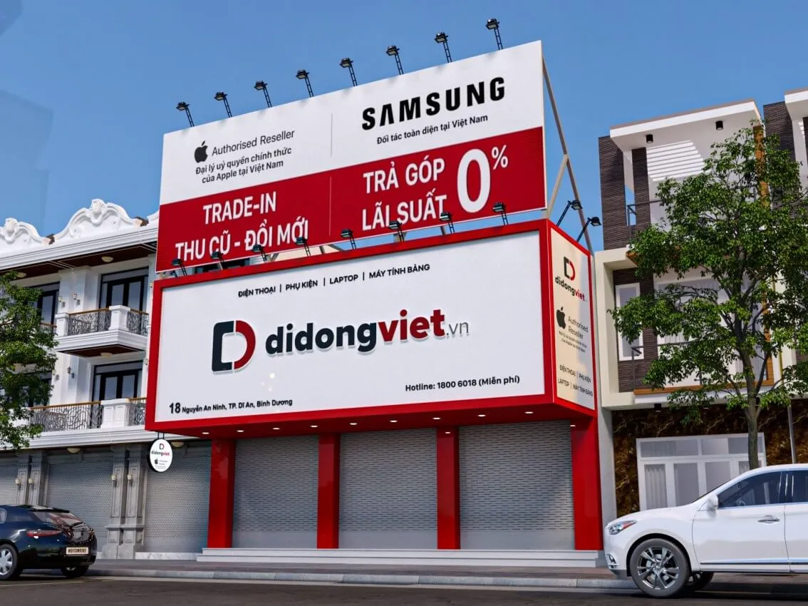 Mẫu thiết kế bảng hiệu, biển quảng cáo Di Động Việt