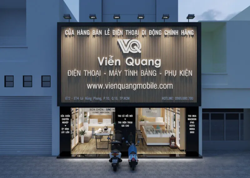 Mẫu thiết kế bảng hiệu, biển quảng cáo Viễn Quang