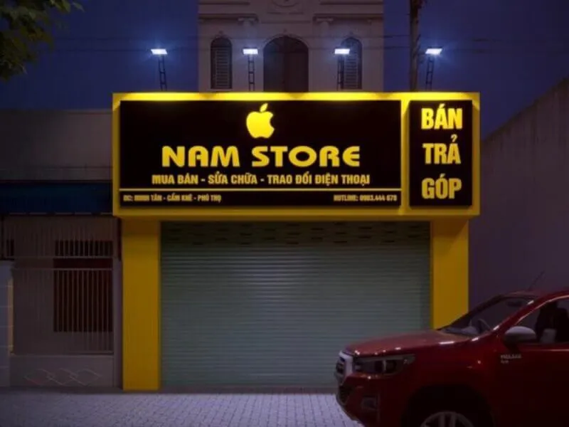 Mẫu thiết kế bảng hiệu, biển quảng cáo Nam Store