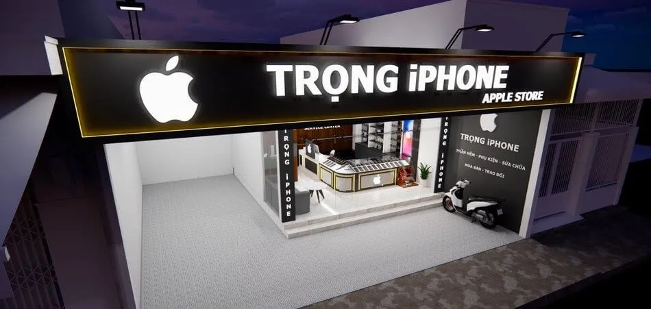 Mẫu thiết kế bảng hiệu, biển quảng cáo Trọng Iphone