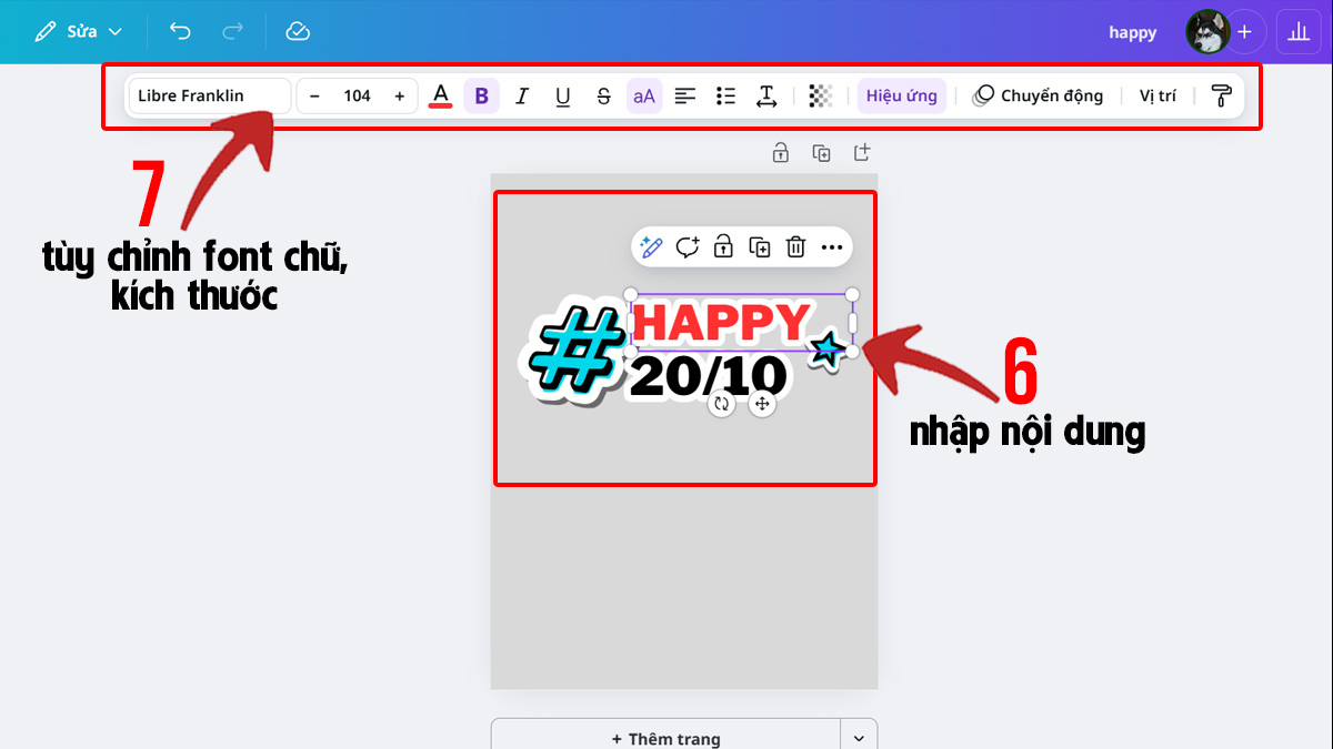 Cách tự thiết kế hashtag 20/10 cầm tay đơn giản Cách tự thiết kế hashtag 20/10 cầm tay đơn giản