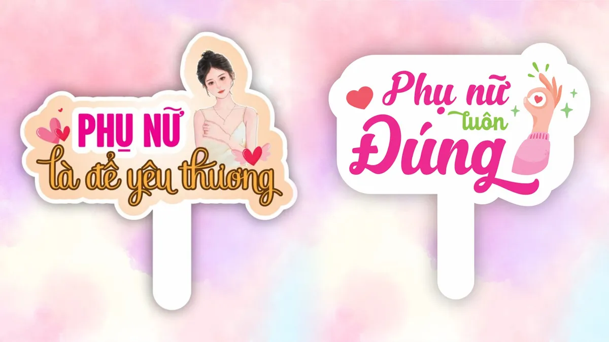 Các mẫu hashtag cầm tay ngày 20/10 được nhiều người yêu thích nhờ thiết kế bắt mắt, dễ phối cùng trang phục và phụ kiện khi chụp ảnh check-in