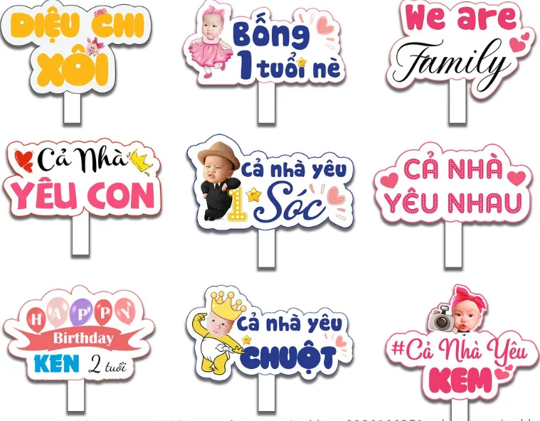 Hashtag cầm tay sinh nhật là món phụ kiện không thể thiếu trong các buổi tiệc hiện đại
