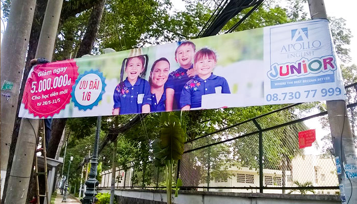 In Cờ Phướn Cờ phướn ngang