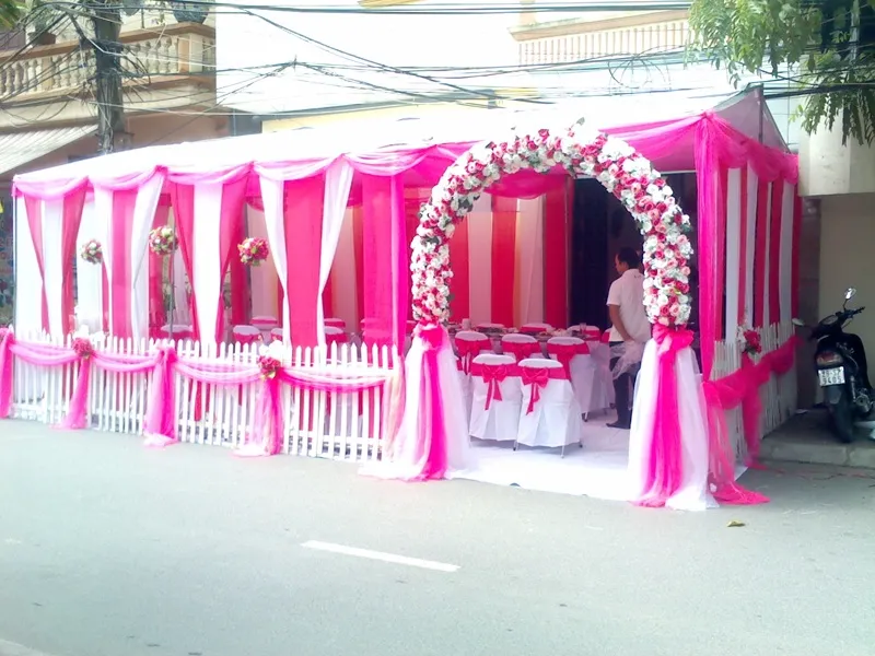 Cho Thuê Rạp Cưới Bộ bàn ghế tiệc cưới đồng bộ, thanh lịch