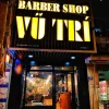 Biển Quảng Cáo Barber Shop Inox Mạ Đen LED RGB