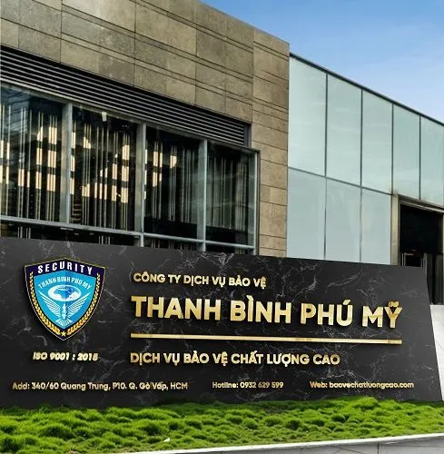 Bảng Hiệu Công Ty Bảo Vệ Alu Xanh Navy Chữ Trắng Bang Gia Lam Bang Hieu Cong Ty Bao Ve Tai Quang Cao 24H