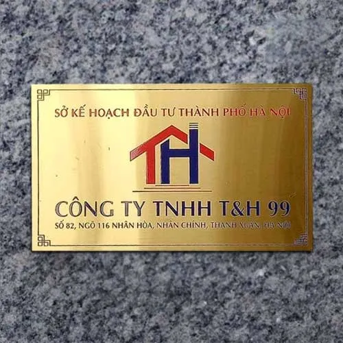 Biển Tên Công Ty Inox Hắt Sáng Bang gia lam bien ten cong ty tai Quang Cao 24H