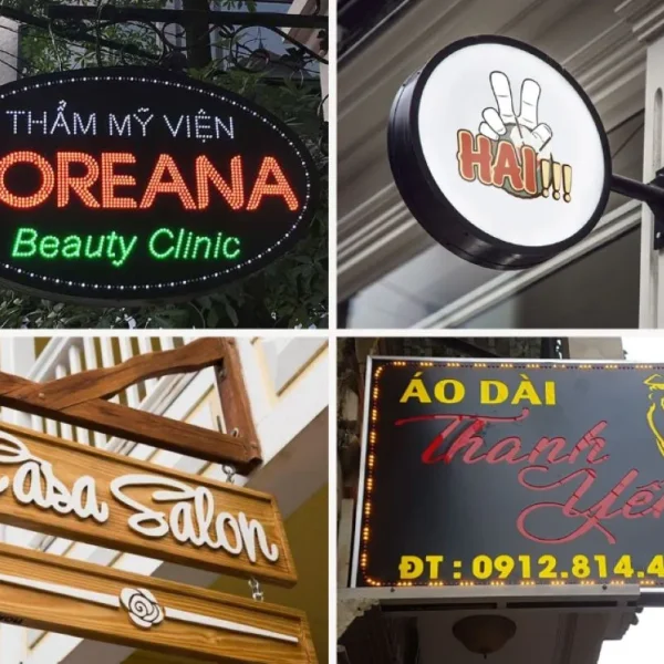 Biển Vẫy Quảng Cáo Mica Premium LED 3D Bang gia lam bien vay quang cao dep tai Quang Cao 24H