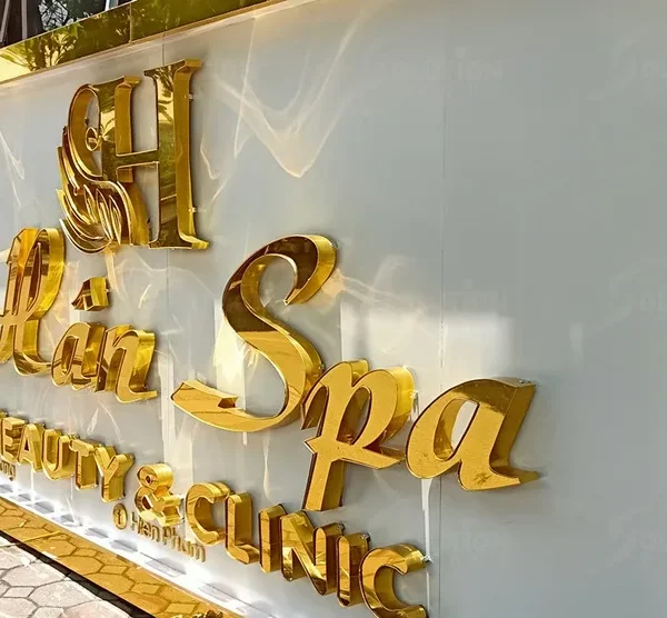 Bảng Hiệu Alu Composite Xanh 3mm Chữ Nổi