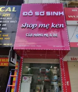 Bảng Hiệu Shop Quần Áo Alu Đen LED Viền